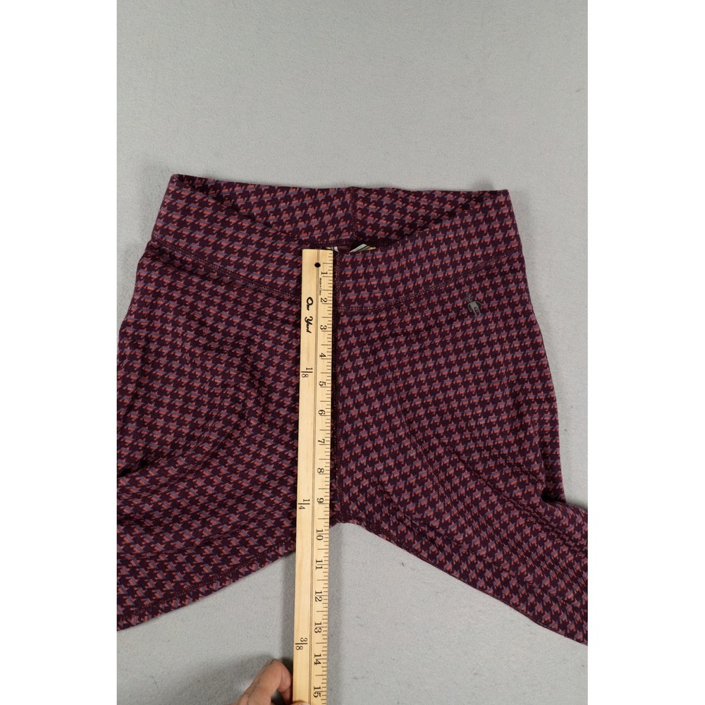 Smartwool Womens Leggings Base Layer Houndstooth 100% Merino Wool Purple Large - Picture 8 of 10